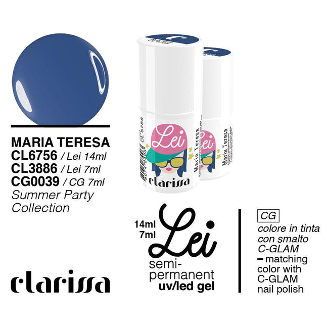 CLARISSA SMALTO SEMIPERMANENTE LEI MARIA TERESA 7ML   CL 3886 Sicula Cosmetics SRL