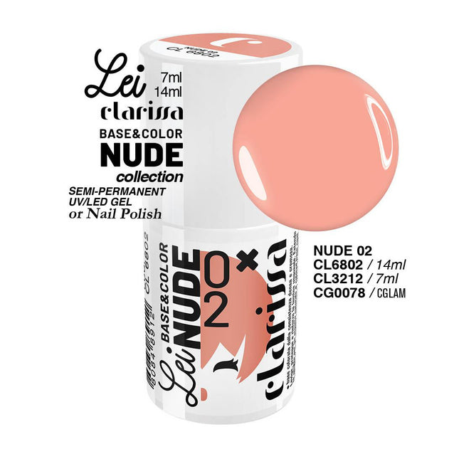 CLARISSA SMALTO SEMIPERMANENTE LEI NUDE 02 7ML     CL 3212 Sicula Cosmetics SRL