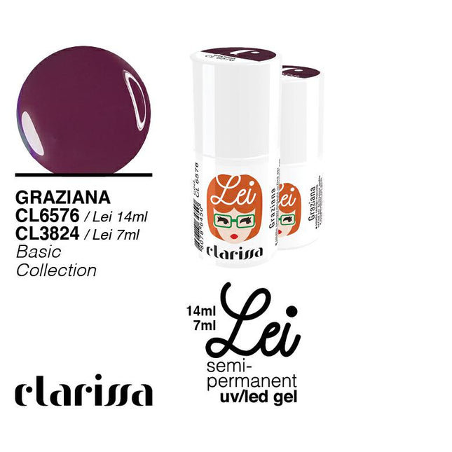 CLARISSA SMALTO SEMIPERMANENTE LEI GRAZIANA 7ML     CL 3824 Sicula Cosmetics SRL
