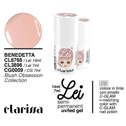 CLARISSA SMALTO SEMIPERMANENTE LEI BENEDETTA 7ML     CL 3896 Sicula Cosmetics SRL