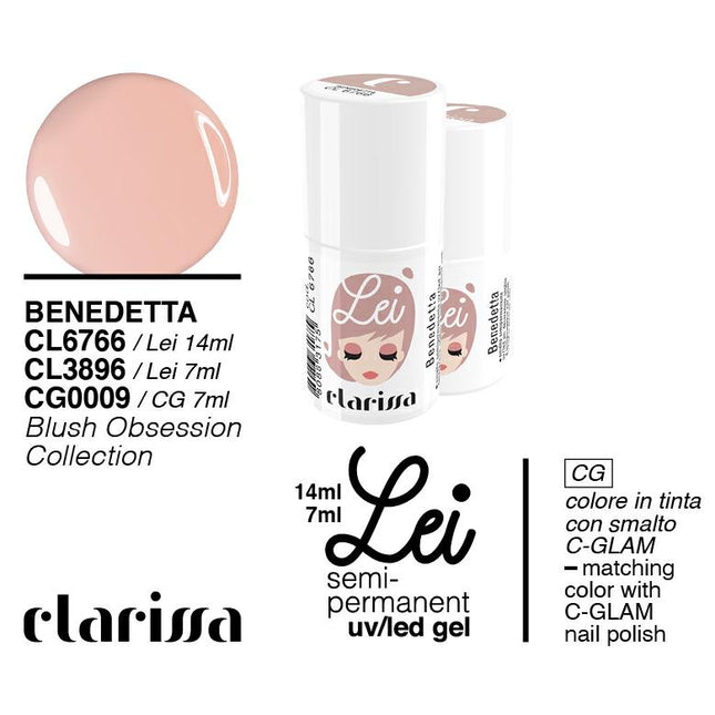CLARISSA SMALTO SEMIPERMANENTE LEI BENEDETTA 7ML     CL 3896 Sicula Cosmetics SRL