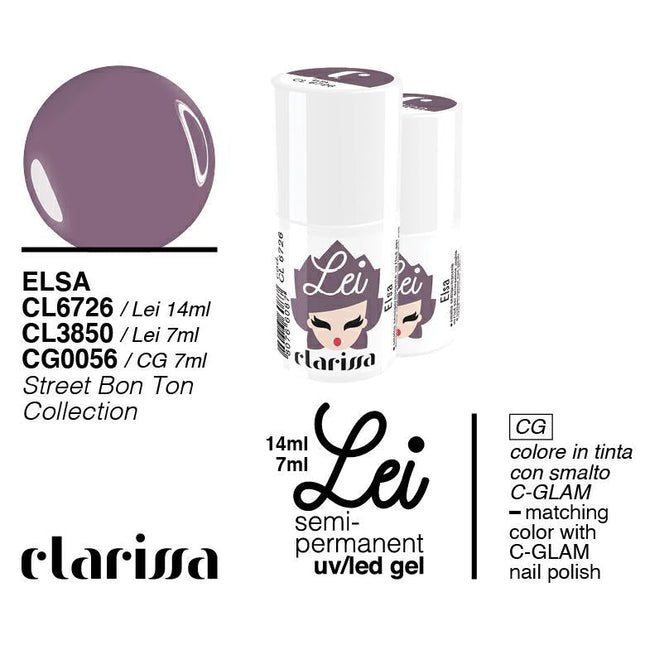 CLARISSA SMALTO SEMIPERMANENTE LEI ELSA 7ML     CL 3850 Sicula Cosmetics SRL