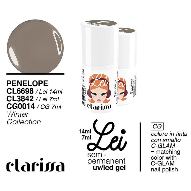CLARISSA SMALTO SEMIPERMANENTE LEI PENELOPE 7ML     CL 3842 Sicula Cosmetics SRL