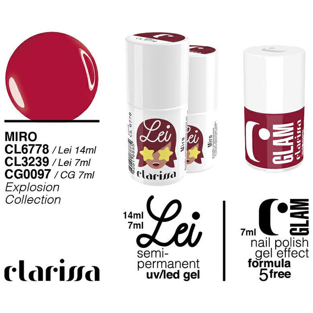 CLARISSA SMALTO SEMIPERMANENTE LEI MIRO 7ML     CL 3239 Sicula Cosmetics SRL