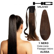 HC MILANO CODA ALISSA FIBRA SINTETICA LISCIA CON VELCRO.