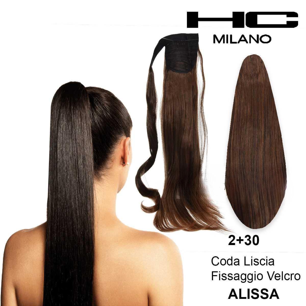 HC MILANO CODA ALISSA FIBRA SINTETICA LISCIA CON VELCRO Sicula Cosmetics SRL