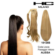 HC MILANO CODA ALISSA FIBRA SINTETICA LISCIA CON VELCRO.