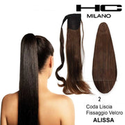 HC MILANO CODA ALISSA FIBRA SINTETICA LISCIA CON VELCRO.