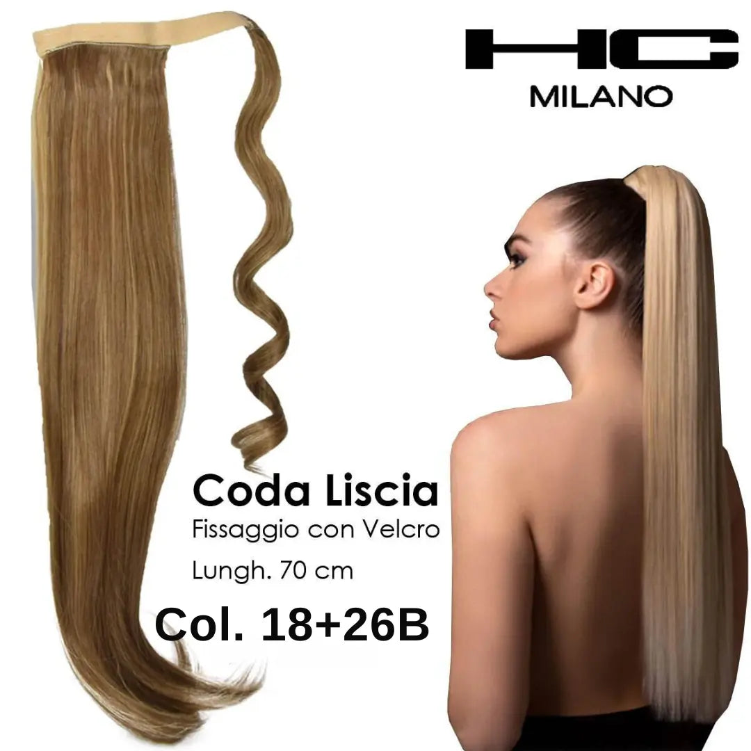 HC MILANO CODA EMILIA FIBRA SINTETICA LISCIA CON VELCRO.