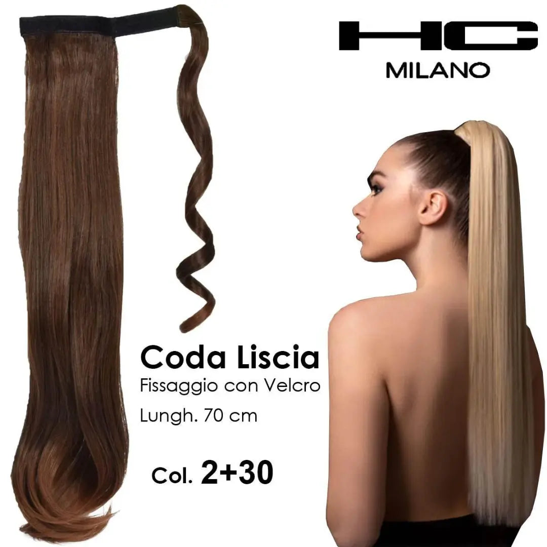 HC MILANO CODA EMILIA FIBRA SINTETICA LISCIA CON VELCRO.
