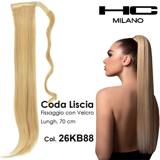 HC MILANO CODA EMILIA FIBRA SINTETICA LISCIA CON VELCRO