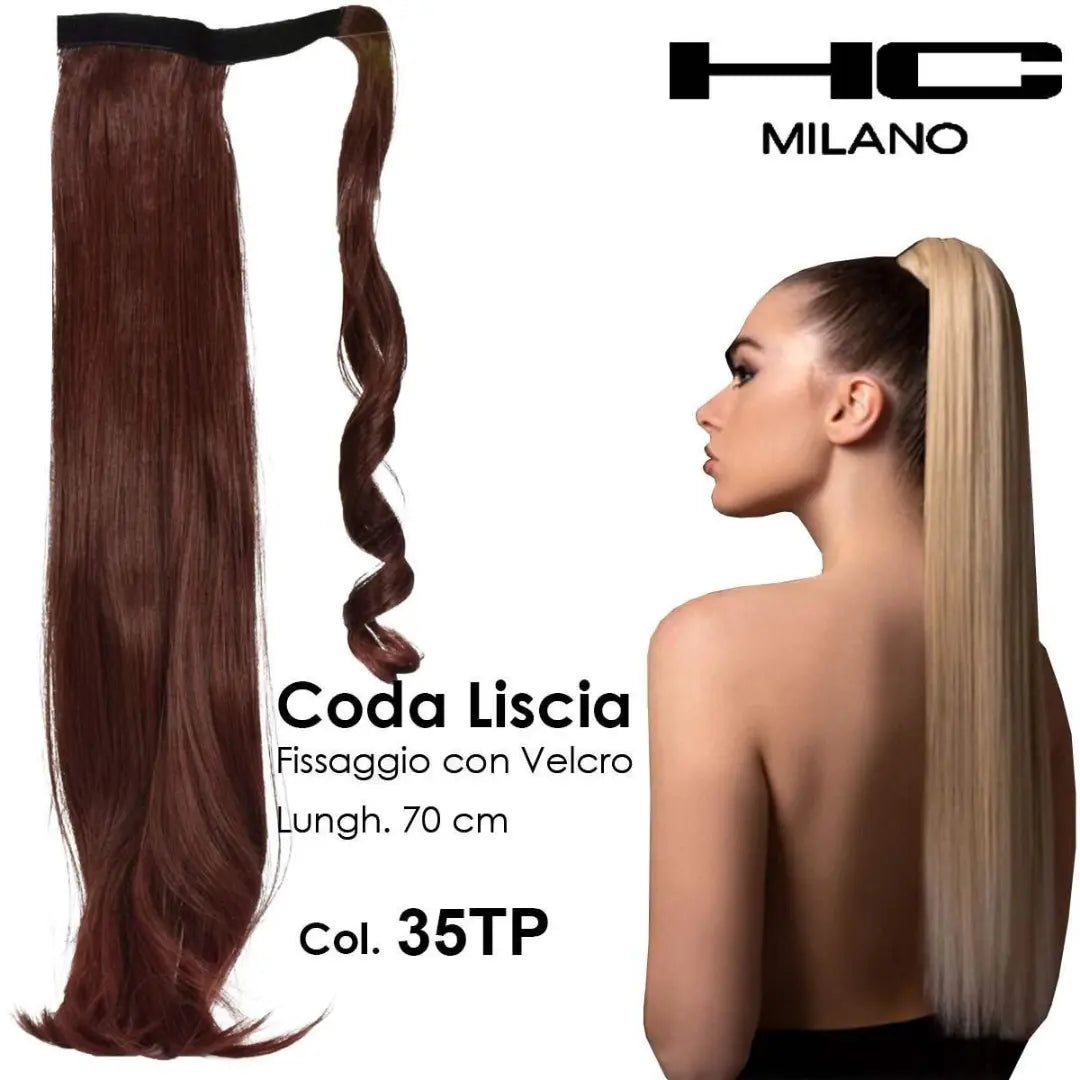 HC MILANO CODA EMILIA FIBRA SINTETICA LISCIA CON VELCRO.