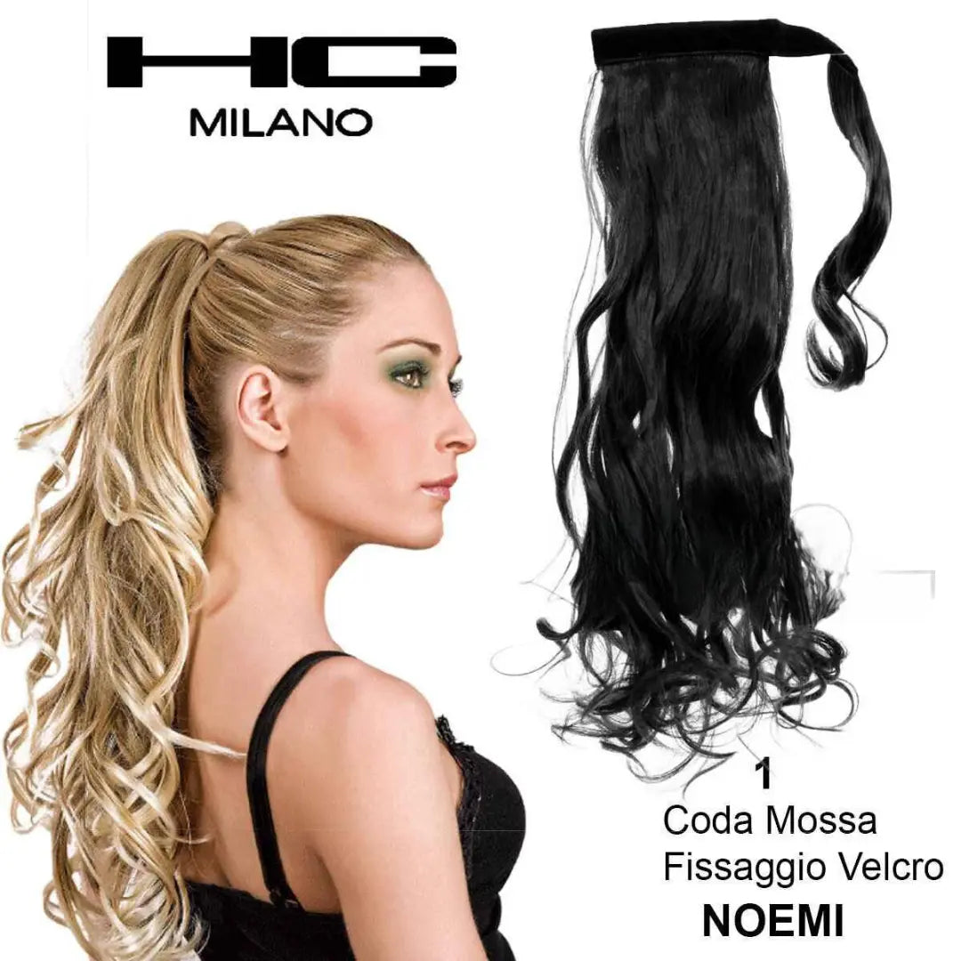 HC MILANO CODA NOEMI FIBRA SINTETICA MOSSA CON VELCRO.