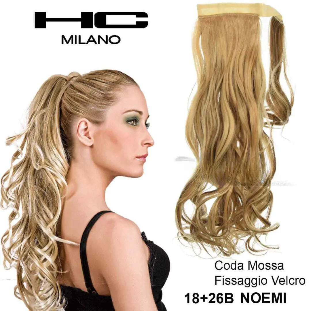 HC MILANO CODA NOEMI FIBRA SINTETICA MOSSA CON VELCRO.