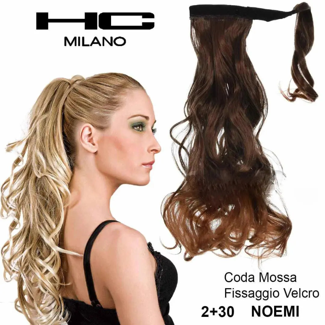 HC MILANO CODA NOEMI FIBRA SINTETICA MOSSA CON VELCRO.