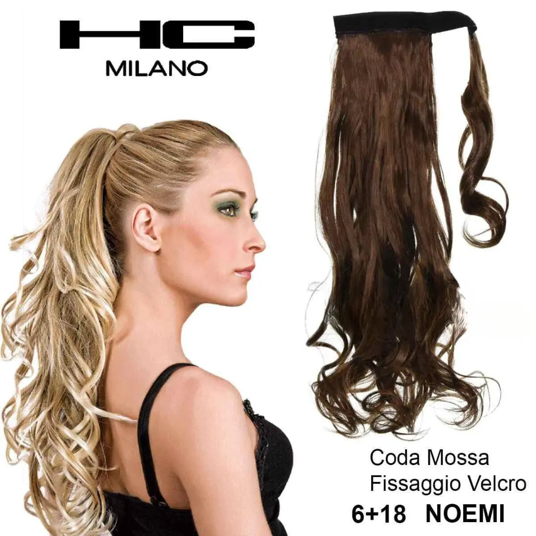 HC MILANO CODA NOEMI FIBRA SINTETICA MOSSA CON VELCRO.