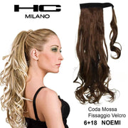 HC MILANO CODA NOEMI FIBRA SINTETICA MOSSA CON VELCRO.