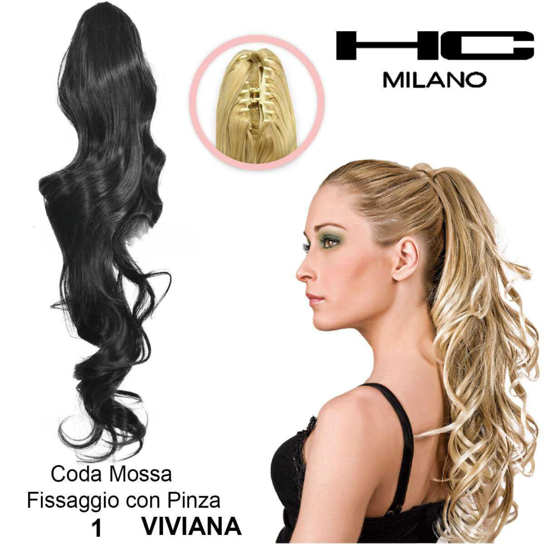 HC MILANO CODA VIVIANA FIBRA SINTETICA MOSSA CON PINZA