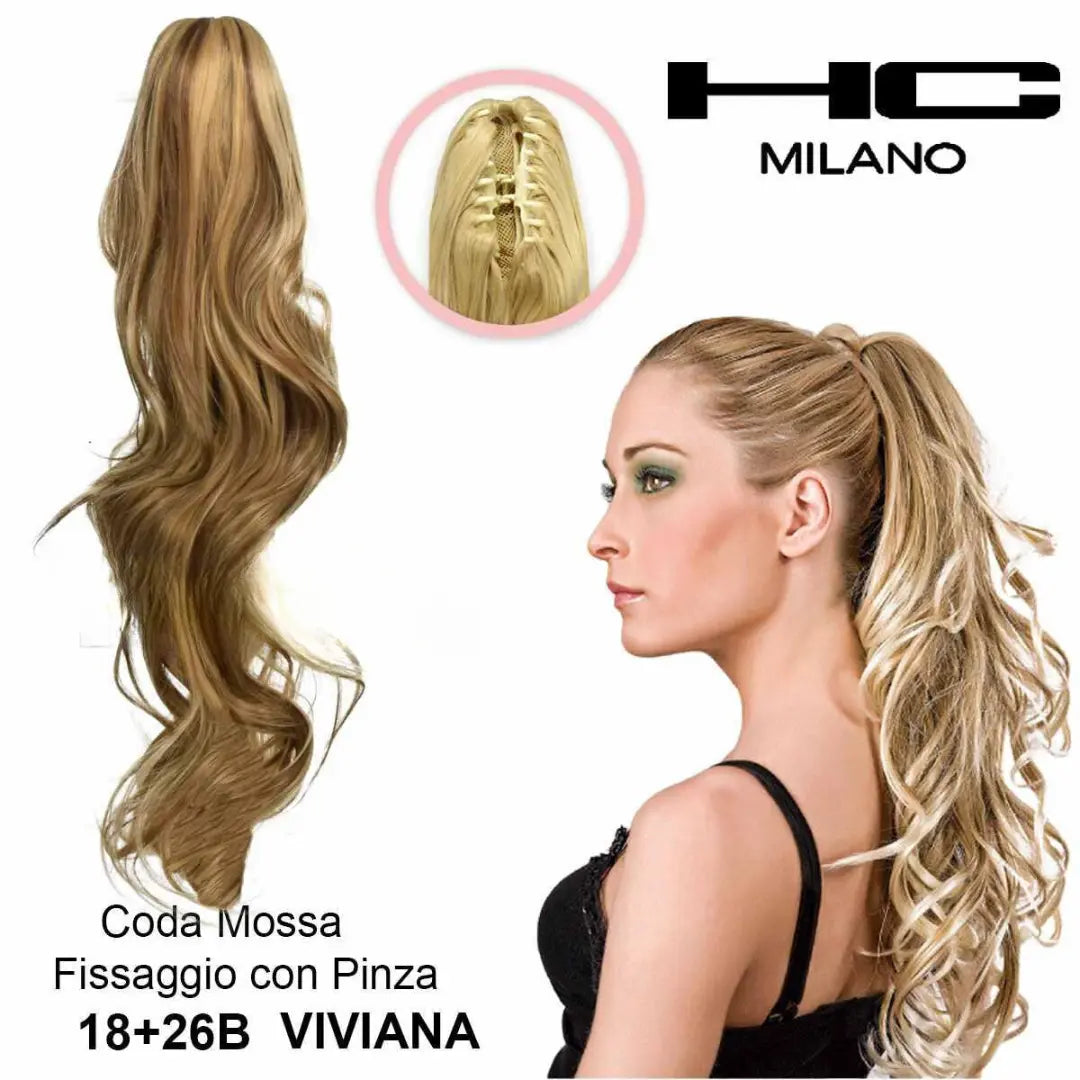 HC MILANO CODA VIVIANA FIBRA SINTETICA MOSSA CON PINZA.