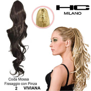 HC MILANO CODA VIVIANA FIBRA SINTETICA MOSSA CON PINZA.