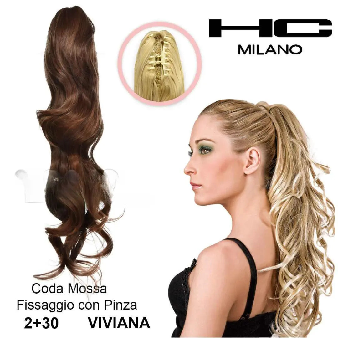 HC MILANO CODA VIVIANA FIBRA SINTETICA MOSSA CON PINZA.