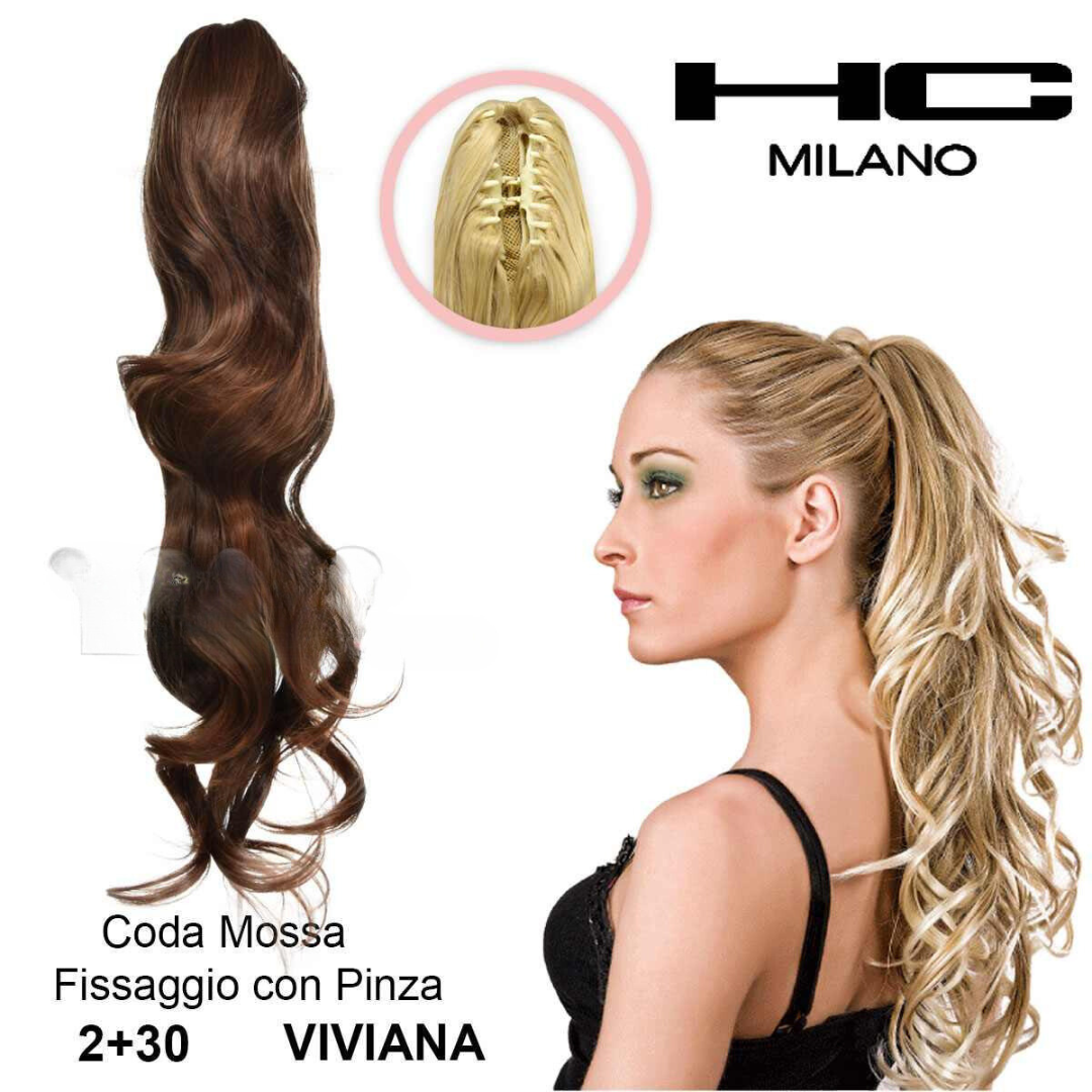 HC MILANO CODA VIVIANA FIBRA SINTETICA MOSSA CON PINZA