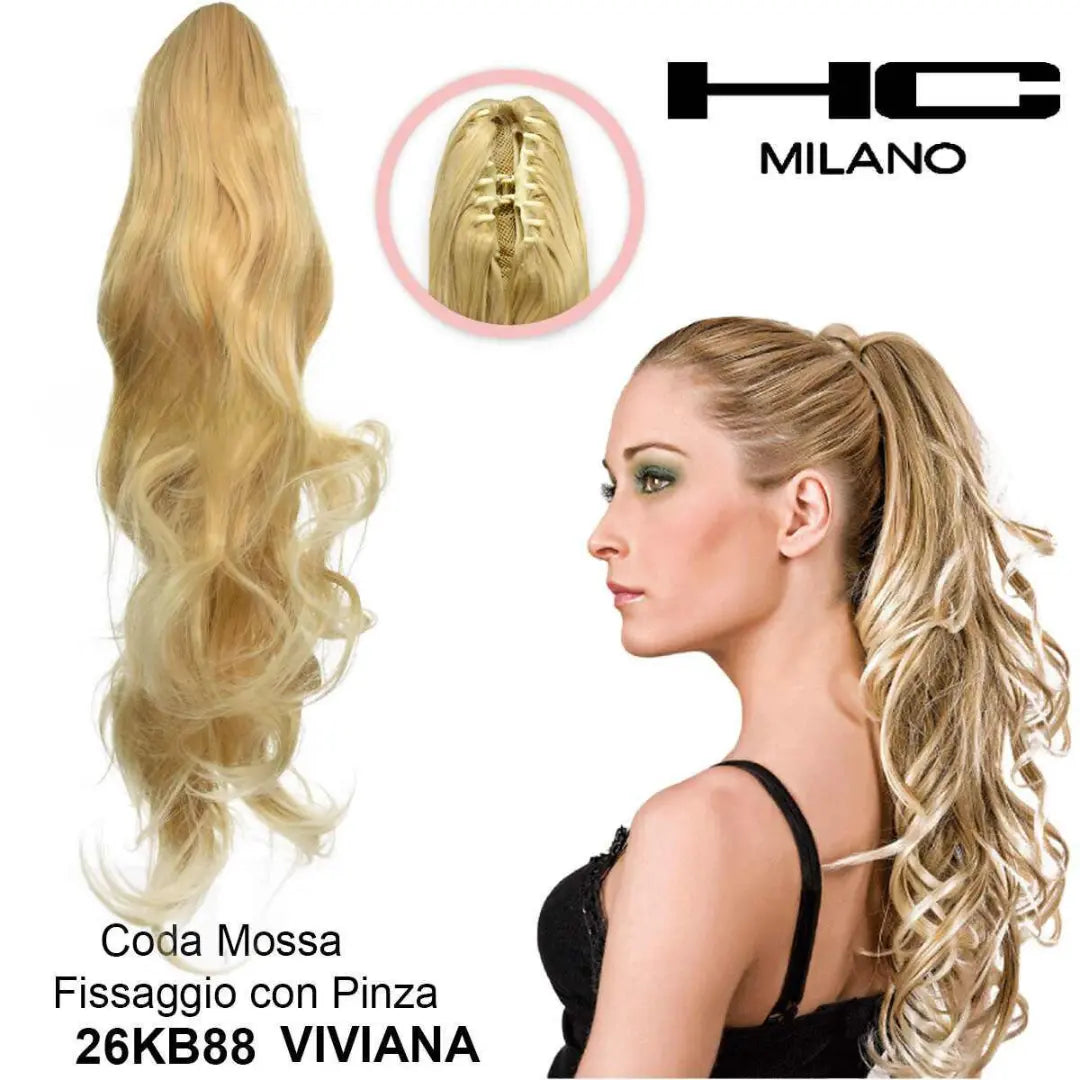 HC MILANO CODA VIVIANA FIBRA SINTETICA MOSSA CON PINZA.