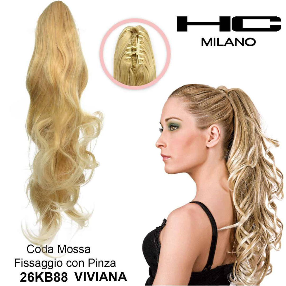 HC MILANO CODA VIVIANA FIBRA SINTETICA MOSSA CON PINZA