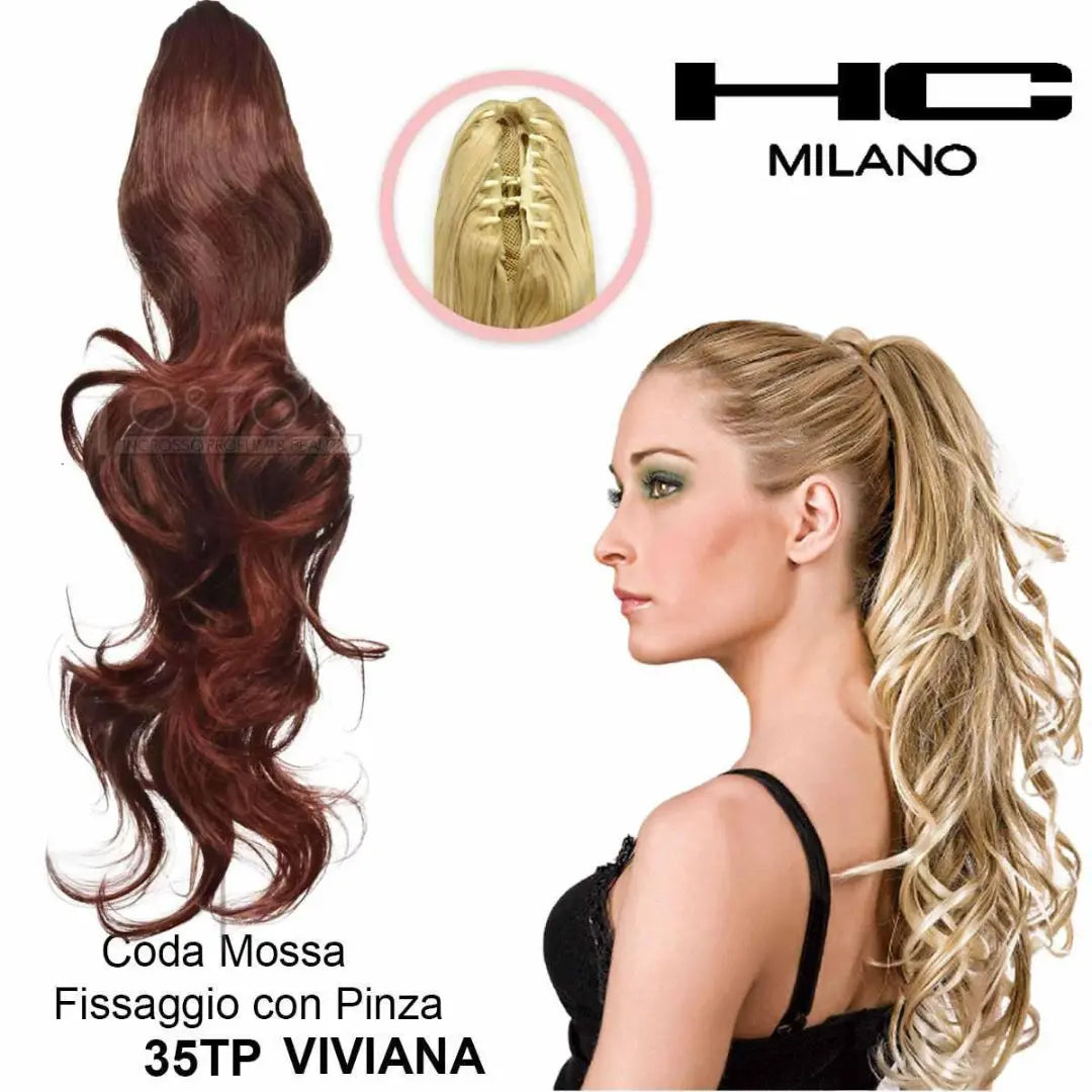 HC MILANO CODA VIVIANA FIBRA SINTETICA MOSSA CON PINZA.