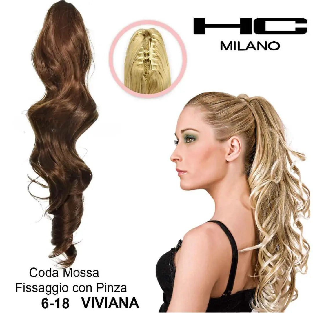 HC MILANO CODA VIVIANA FIBRA SINTETICA MOSSA CON PINZA.