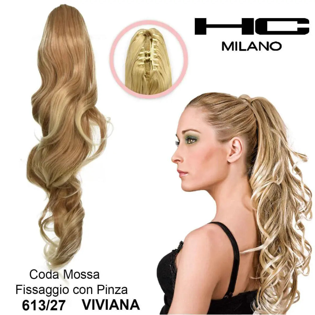 HC MILANO CODA VIVIANA FIBRA SINTETICA MOSSA CON PINZA.
