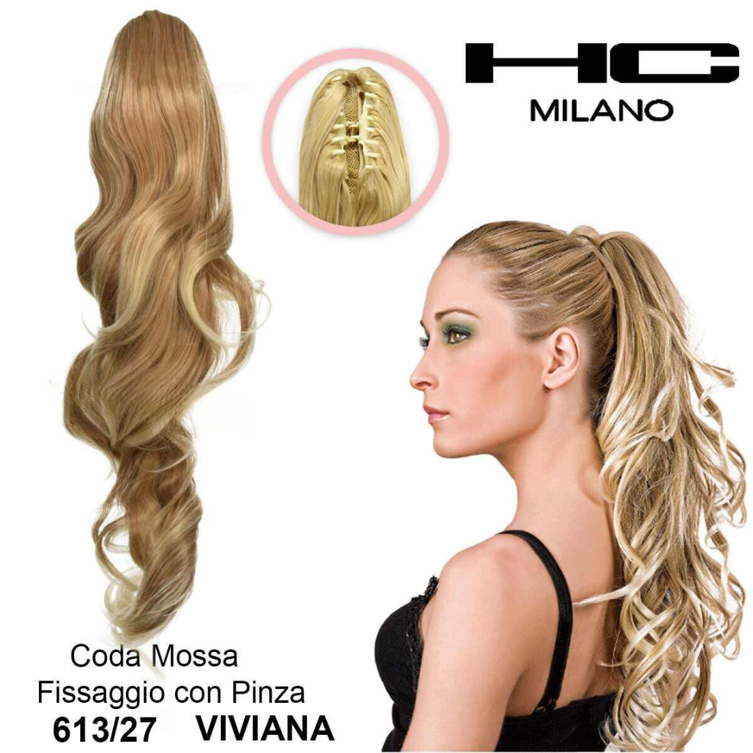 HC MILANO CODA VIVIANA FIBRA SINTETICA MOSSA CON PINZA