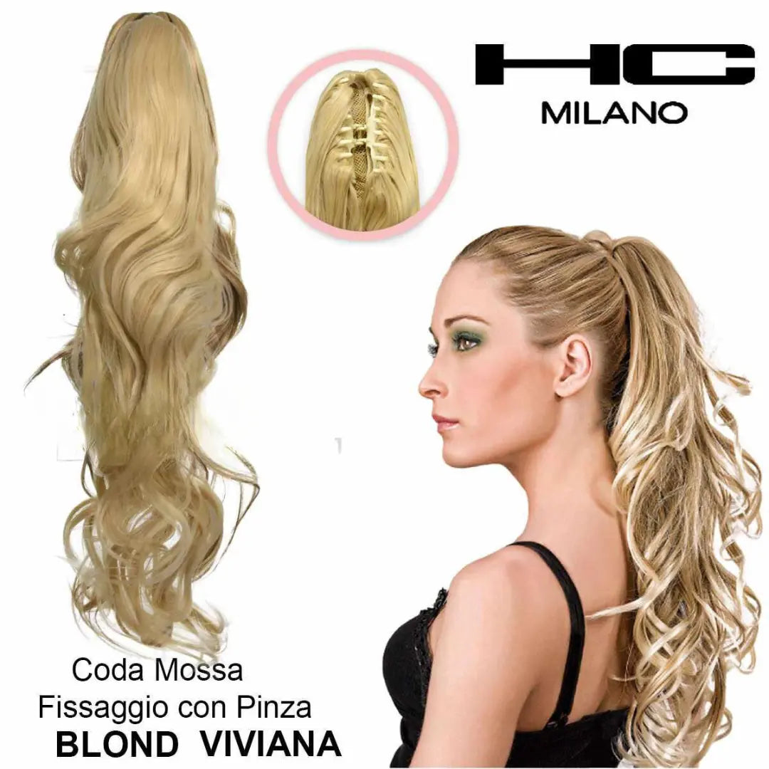 HC MILANO CODA VIVIANA FIBRA SINTETICA MOSSA CON PINZA.