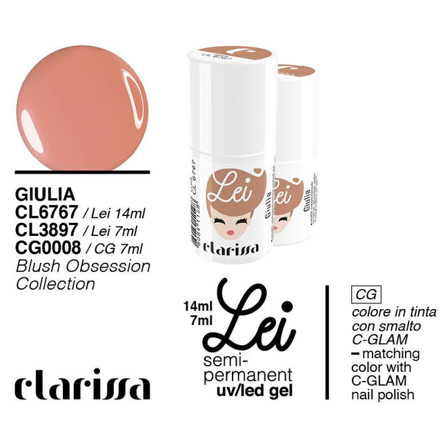 CLARISSA SMALTO SEMIPERMANENTE LEI GIULIA 7ML     CL 3897 Sicula Cosmetics SRL