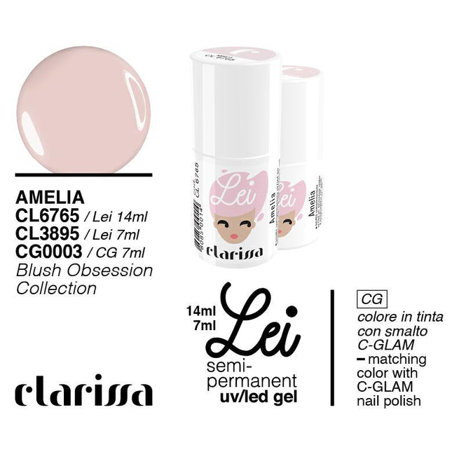 CLARISSA SMALTO SEMIPERMANENTE LEI AMELIA 7ML     CL 3895 Sicula Cosmetics SRL