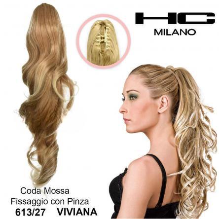 HC MILANO CODA VIVIANA FIBRA SINTETICA MOSSA CON PINZA Sicula Cosmetics SRL