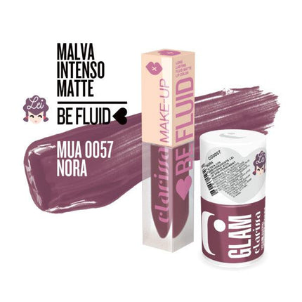 CLARISSA BE FLUID LIPCOLOR NORA-MALVA INTENSO MATTE4ML MUA 0057 Sicula Cosmetics SRL
