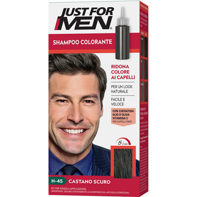 JUST FOR MEN SHAMPOO COL. CASTANO SCURO Sicula Cosmetics SRL