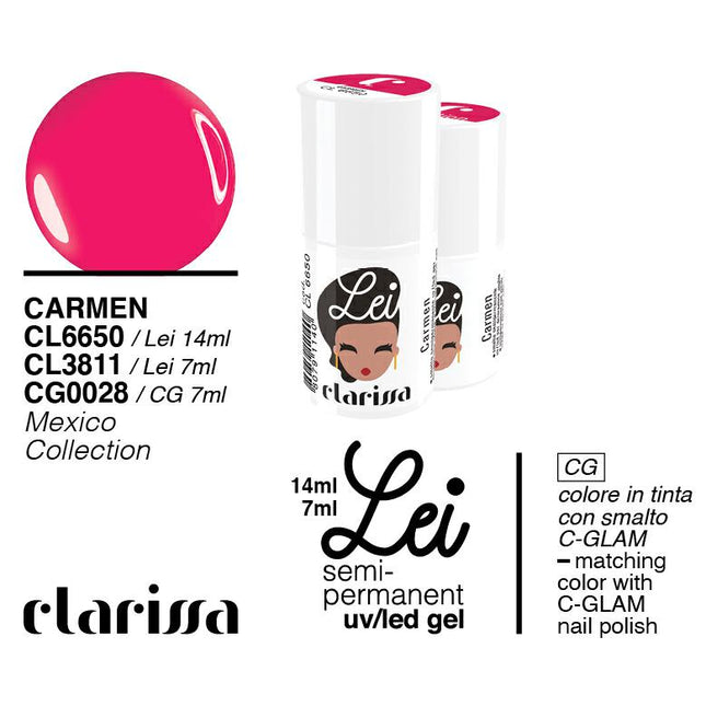 CLARISSA SMALTO SEMIPERMANENTE LEI CARMEN 7ML     CL 3811 Sicula Cosmetics SRL