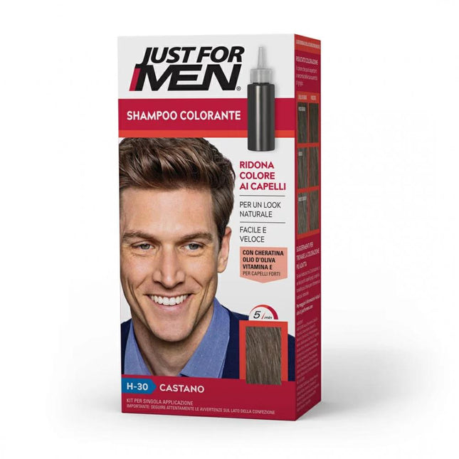 JUST FOR MEN SHAMPOO COL. CASTANO Sicula Cosmetics SRL