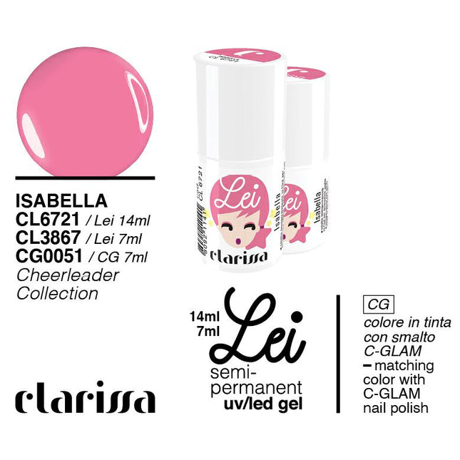CLARISSA SMALTO SEMIPERMANENTE LEI ISABELLA 7ML CL 3867 Sicula Cosmetics SRL