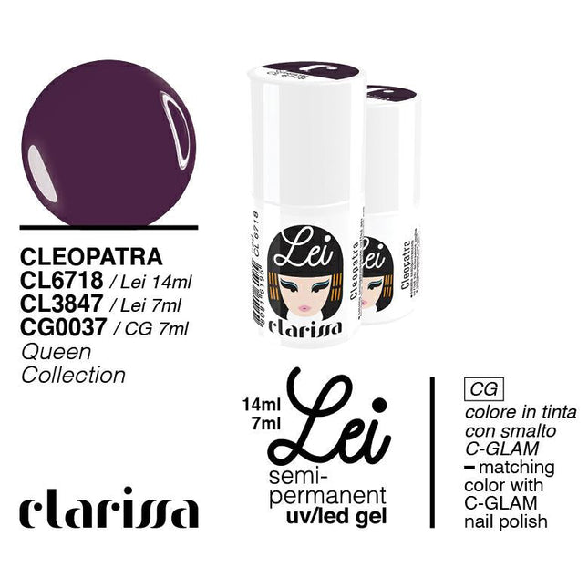 CLARISSA SMALTO SEMIPERMANENTE LEI CLEOPATRA 7ML     CL 3847 Sicula Cosmetics SRL