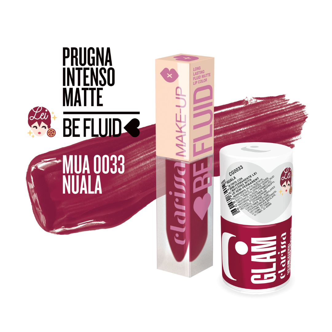 CLARISSA BE FLUID LIPCOLOR NUALA-PRUGNA INTENSO 4ML MUA 0033