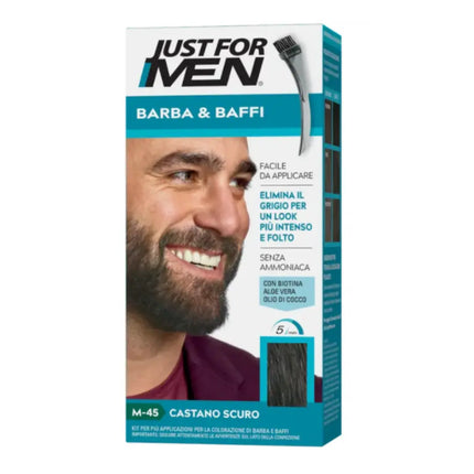 JUST FOR MEN BARBA E BAFFI COL.CASTANO SCURO.