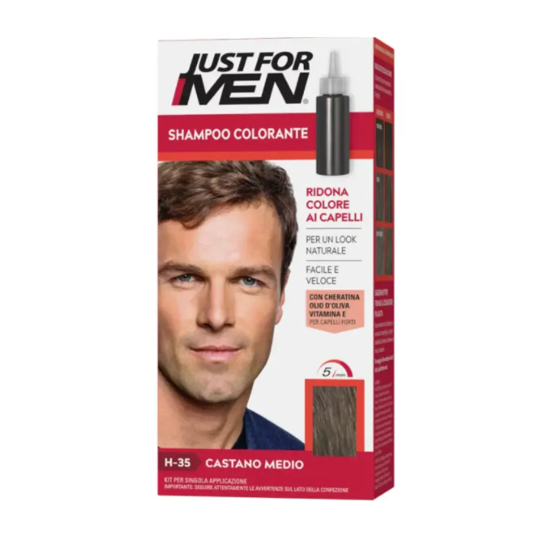 JUST FOR MEN SHAMPOO COL. CASTANO MEDIO.