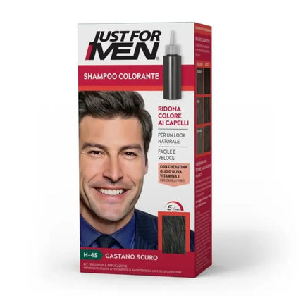 JUST FOR MEN SHAMPOO COL. CASTANO SCURO.