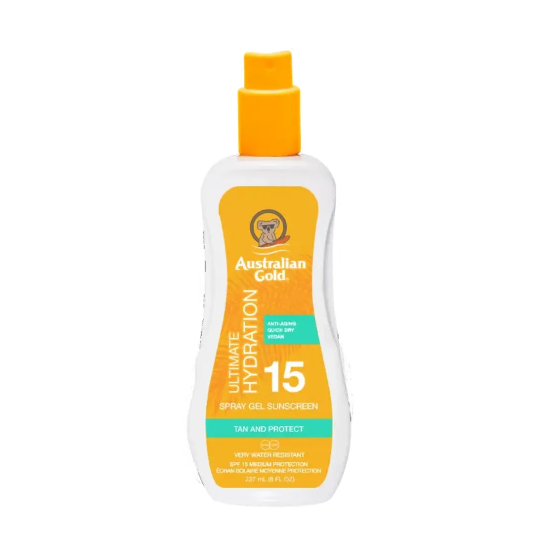 AUSTRALIAN GOLD HYDRATING SPRAY GEL SPF15.