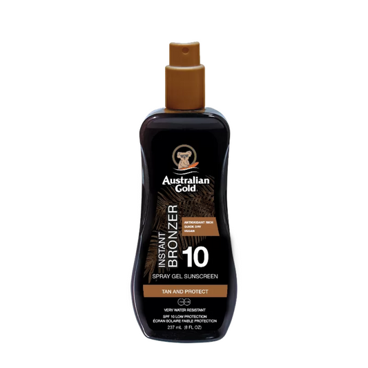 AUSTRALIAN GOLD SPRAY GEL W/BRONZER SPF10 237ML