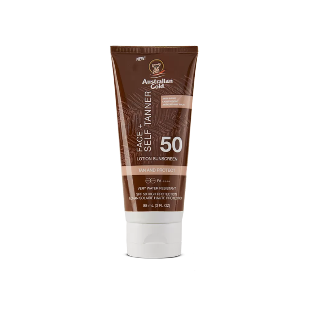 AUSTRALIAN GOLD FACE + SELF TANNER LOZIONE SPF50 88ML Sicula Cosmetics SRL
