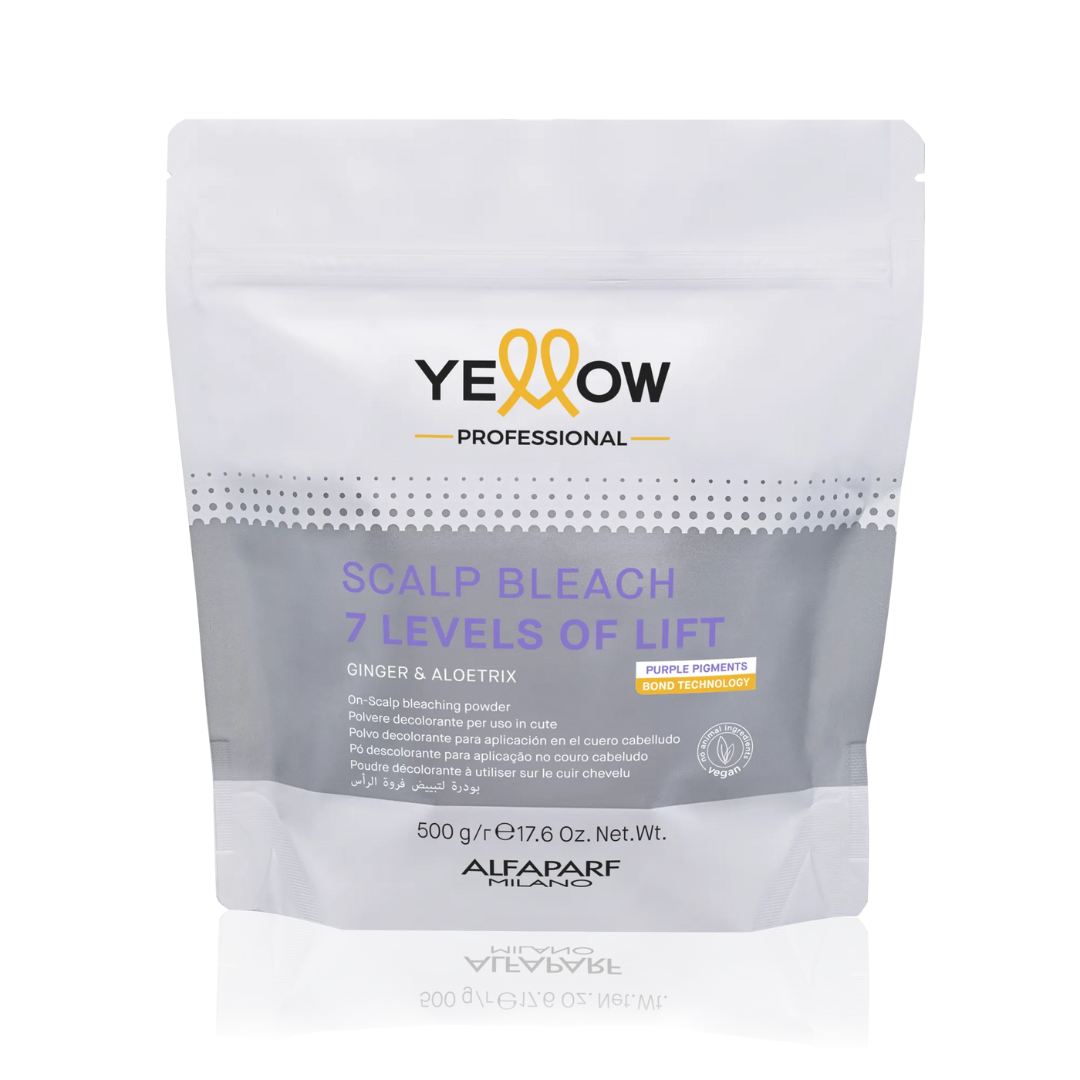 ALFAPARF YELLOW 7 LEVELS ON-SCALP VIOLET BLEACH 500GR Sicula Cosmetics SRL